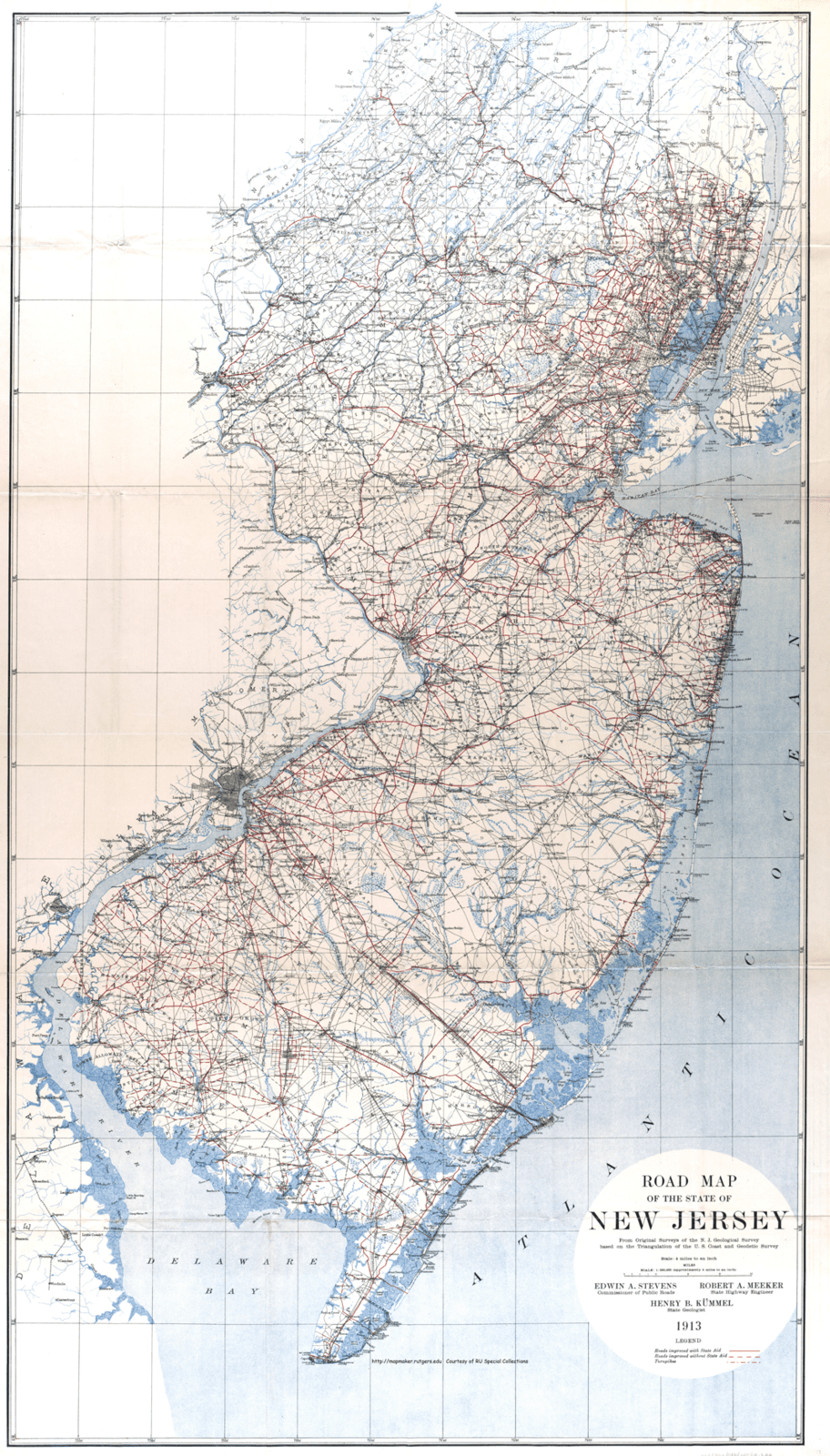 1913: Map of NJ
